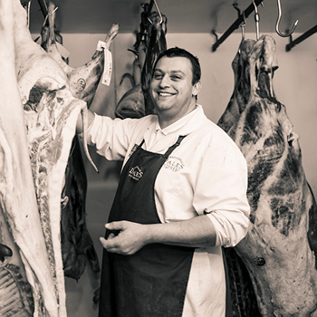 owner mark duckworth in the meat store at dales butchers cumbria